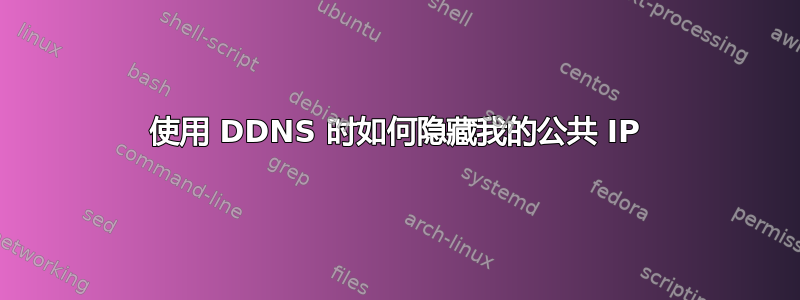 使用 DDNS 时如何隐藏我的公共 IP