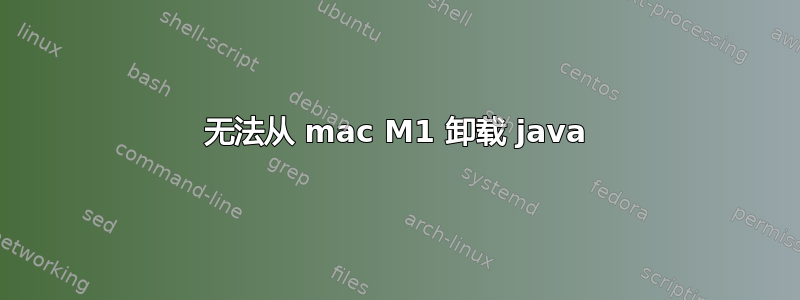 无法从 mac M1 卸载 java