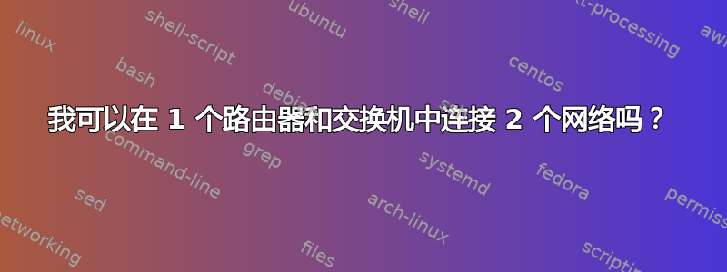 我可以在 1 个路由器和交换机中连接 2 个网络吗？