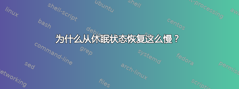 为什么从休眠状态恢复这么慢？