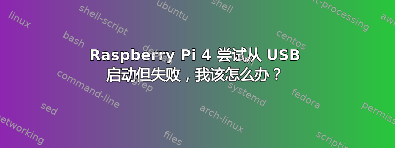 Raspberry Pi 4 尝试从 USB 启动但失败，我该怎么办？