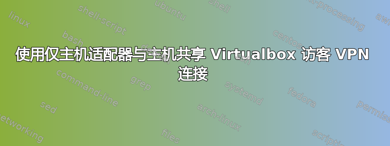 使用仅主机适配器与主机共享 Virtualbox 访客 VPN 连接