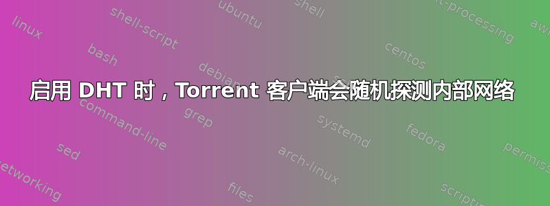 启用 DHT 时，Torrent 客户端会随机探测内部网络