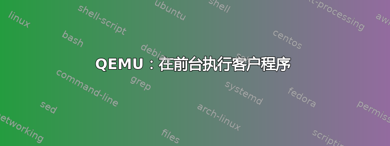 QEMU：在前台执行客户程序