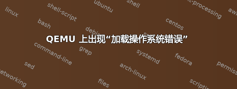 QEMU 上出现“加载操作系统错误”