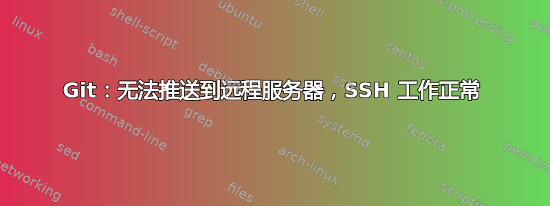 Git：无法推送到远程服务器，SSH 工作正常