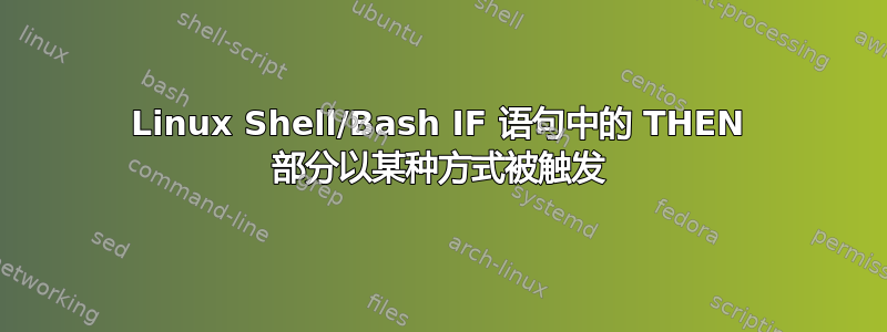 Linux Shell/Bash IF 语句中的 THEN 部分以某种方式被触发