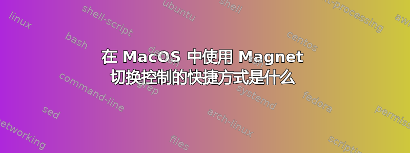 在 MacOS 中使用 Magnet 切换控制的快捷方式是什么