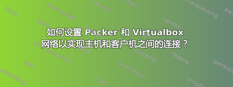 如何设置 Packer 和 Virtualbox 网络以实现主机和客户机之间的连接？