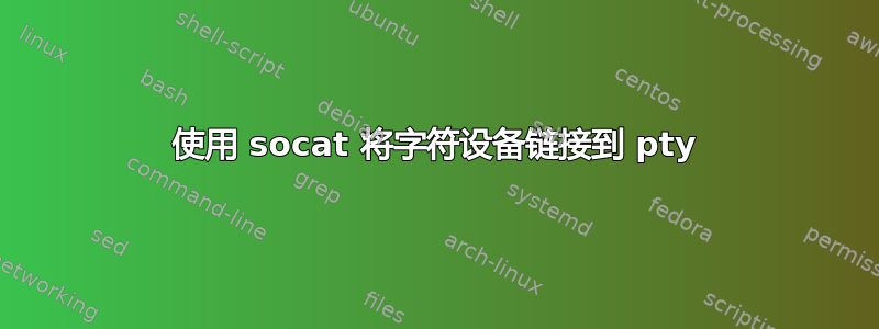 使用 socat 将字符设备链接到 pty