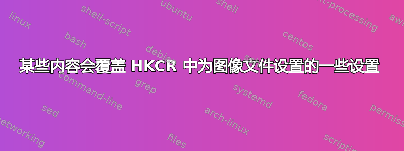 某些内容会覆盖 HKCR 中为图像文件设置的一些设置