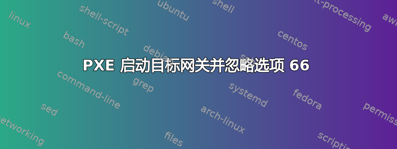 PXE 启动目标网关并忽略选项 66