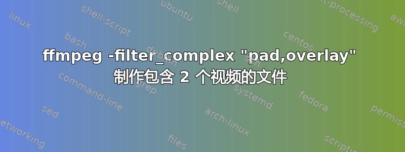 ffmpeg -filter_complex "pad,overlay" 制作包含 2 个视频的文件