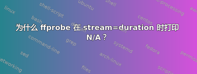 为什么 ffprobe 在 stream=duration 时打印 N/A？