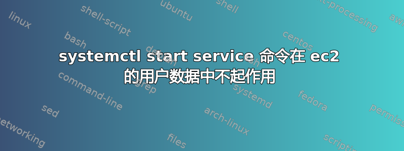 systemctl start service 命令在 ec2 的用户数据中不起作用