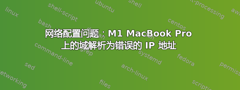 网络配置问题：M1 MacBook Pro 上的域解析为错误的 IP 地址