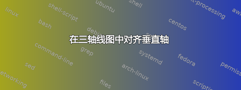 在三轴线图中对齐垂直轴