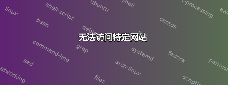 无法访问特定网站