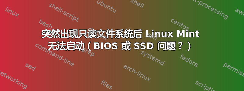 突然出现只读文件系统后 Linux Mint 无法启动（BIOS 或 SSD 问题？）