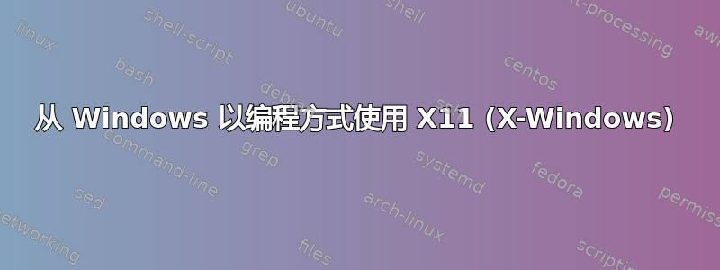 从 Windows 以编程方式使用 X11 (X-Windows)