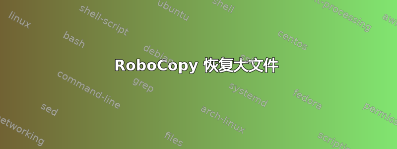 RoboCopy 恢复大文件