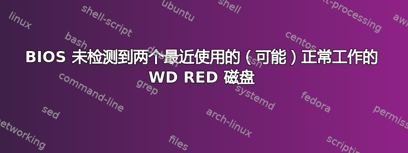 BIOS 未检测到两个最近使用的（可能）正常工作的 WD RED 磁盘