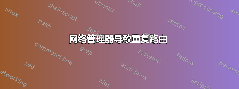 网络管理器导致重复路由