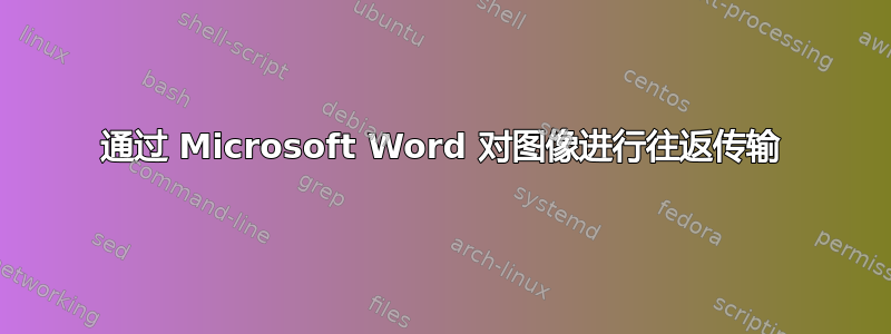 通过 Microsoft Word 对图像进行往返传输