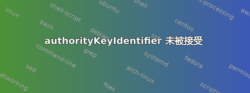 authorityKeyIdentifier 未被接受