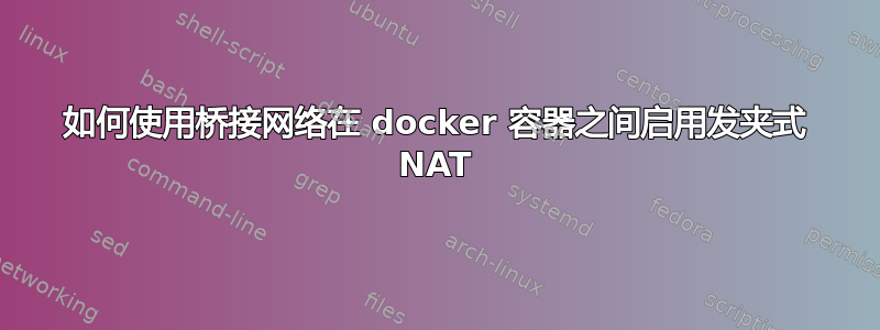 如何使用桥接网络在 docker 容器之间启用发夹式 NAT