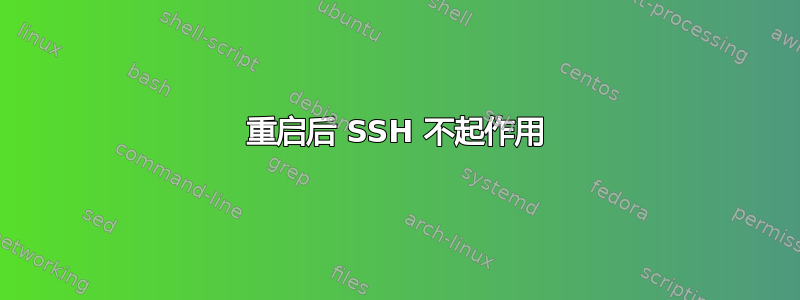 重启后 SSH 不起作用