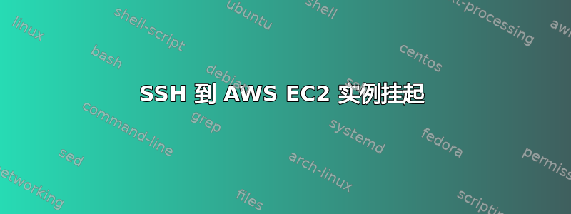 SSH 到 AWS EC2 实例挂起