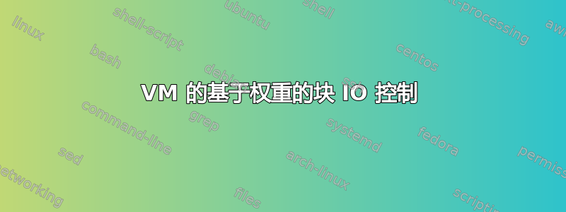 VM 的基于权重的块 IO 控制