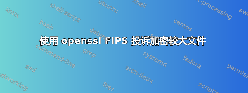 使用 openssl FIPS 投诉加密较大文件