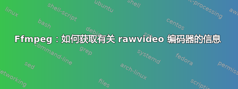 Ffmpeg：如何获取有关 rawvideo 编码器的信息