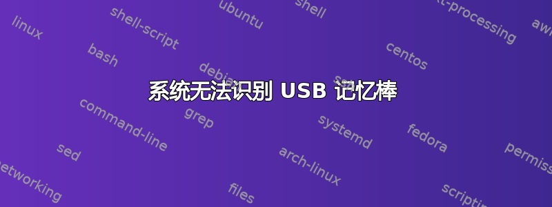 系统无法识别 USB 记忆棒