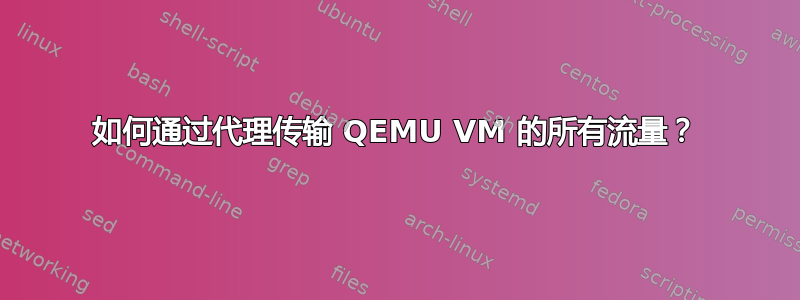 如何通过代理传输 QEMU VM 的所有流量？