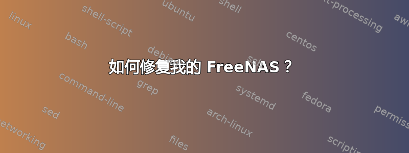 如何修复我的 FreeNAS？