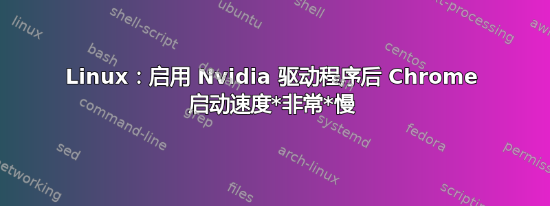 Linux：启用 Nvidia 驱动程序后 Chrome 启动速度*非常*慢