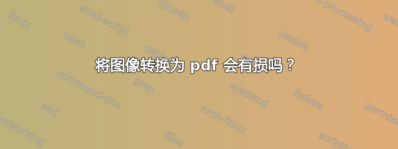 将图像转换为 pdf 会有损吗？