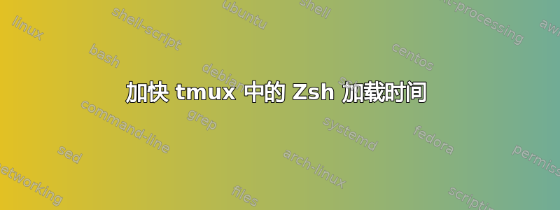 加快 tmux 中的 Zsh 加载时间