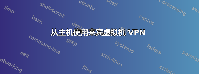 从主机使用来宾虚拟机 VPN