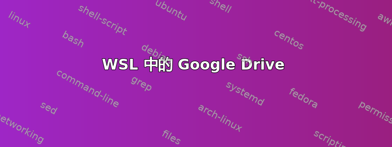 WSL 中的 Google Drive