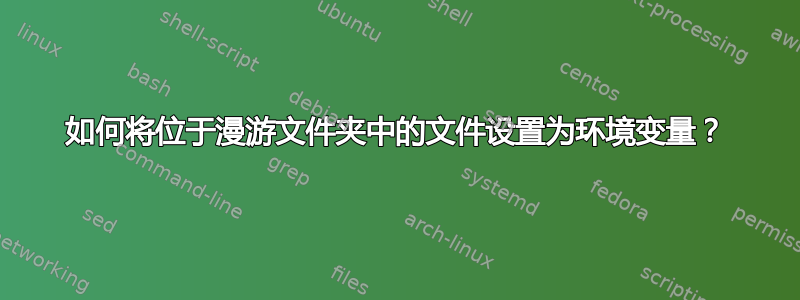 如何将位于漫游文件夹中的文件设置为环境变量？