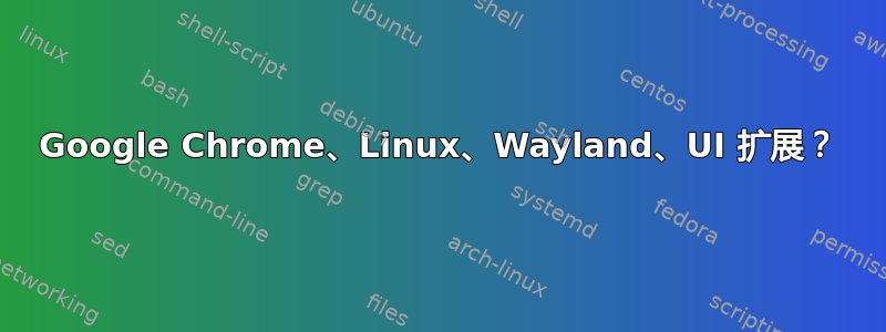 Google Chrome、Linux、Wayland、UI 扩展？