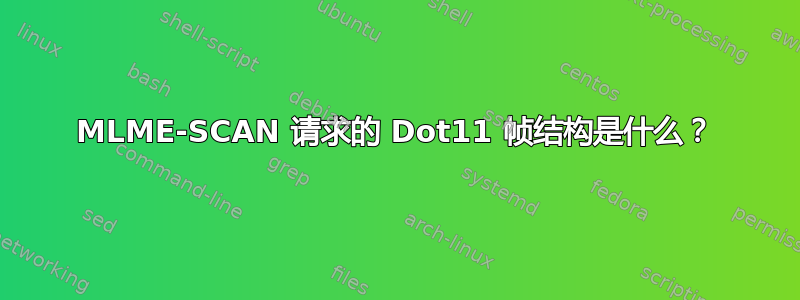 MLME-SCAN 请求的 Dot11 帧结构是什么？