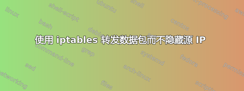 使用 iptables 转发数据包而不隐藏源 IP