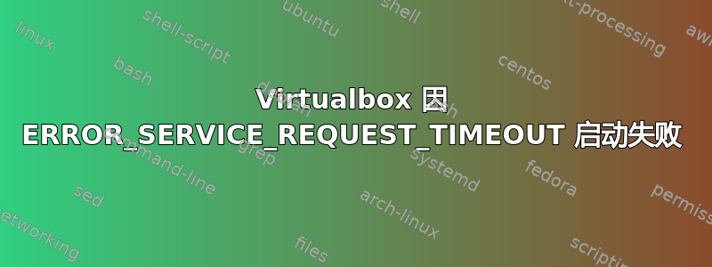 Virtualbox 因 ERROR_SERVICE_REQUEST_TIMEOUT 启动失败