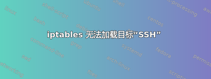 iptables 无法加载目标“SSH”