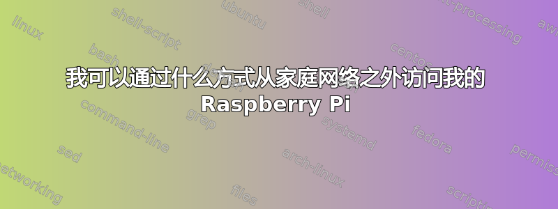 我可以通过什么方式从家庭网络之外访问我的 Raspberry Pi